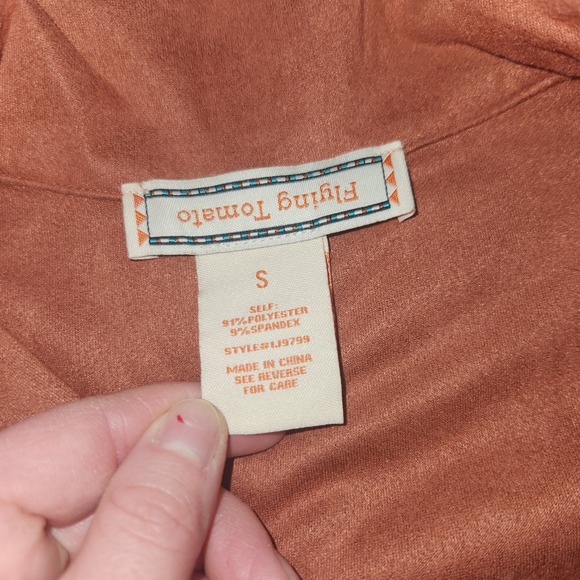 Flying Tomato Bohemian Hippie Suede Jacket Sz S Tassels Fringe Western Nashville - Picture 2 of 5